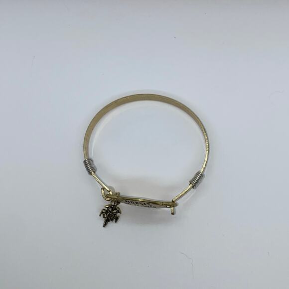 Nurses Do It With Love & Care Gold-Tone Charm Bangle Bracelet - Picture 6 of 6
